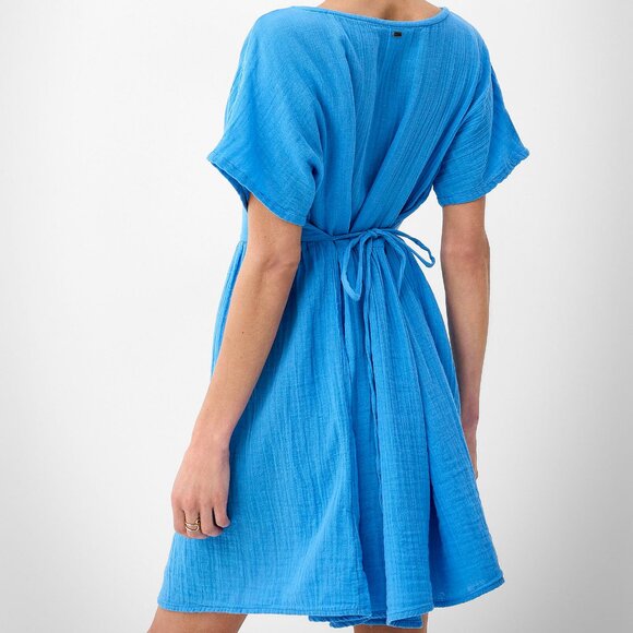 Rip Curl 100% Cotton Soda Blue Flared Minidress - Picture 2 of 3